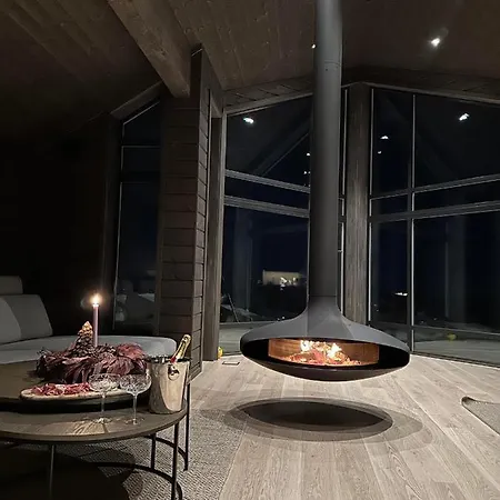 Panoramahytte Pa Med Sauna Og Jakuzzi ,luxus Peisen Lifjell