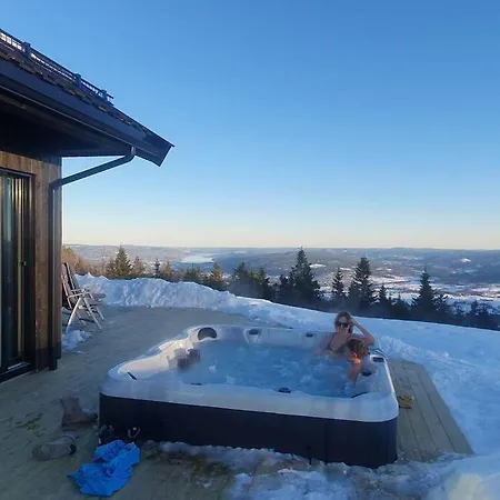Panoramahytte Pa Med Sauna Og Jakuzzi ,luxus Peisen
