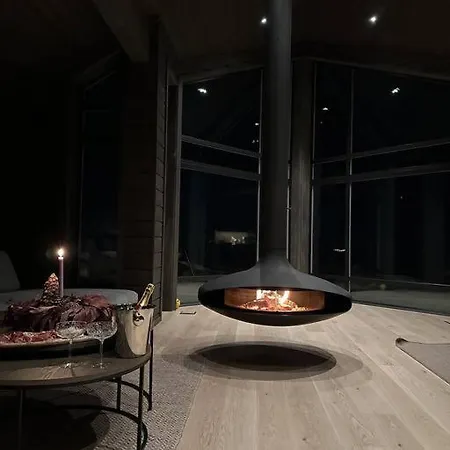Panoramahytte Pa Med Sauna Og Jakuzzi ,luxus Peisen Lifjell
