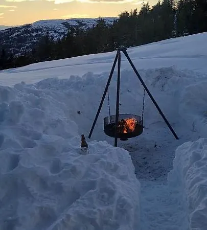 Hébergement de vacances Panoramahytte Pa Med Sauna Og Jakuzzi ,luxus Peisen Lifjell