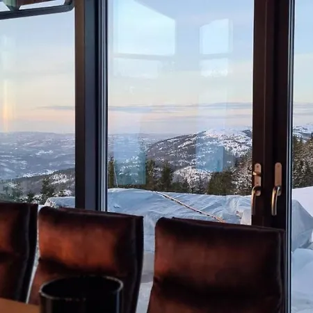 Panoramahytte Pa Med Sauna Og Jakuzzi ,luxus Peisen