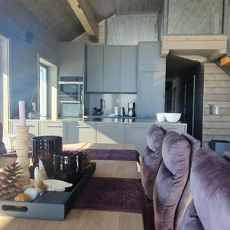 Hébergement de vacances Panoramahytte Pa Med Sauna Og Jakuzzi ,luxus Peisen