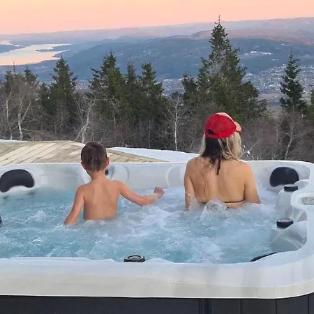 Panoramahytte Pa Med Sauna Og Jakuzzi ,luxus Peisen Hébergement de vacances Lifjell